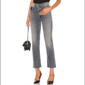 NWOT Gray MOTHER Superior The Tomcat Ankle Jeans, size 28